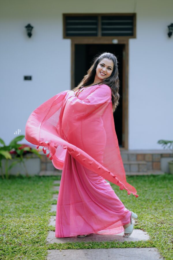 Handloom Soft khadi Cotton Saree - SK02 - Image 3