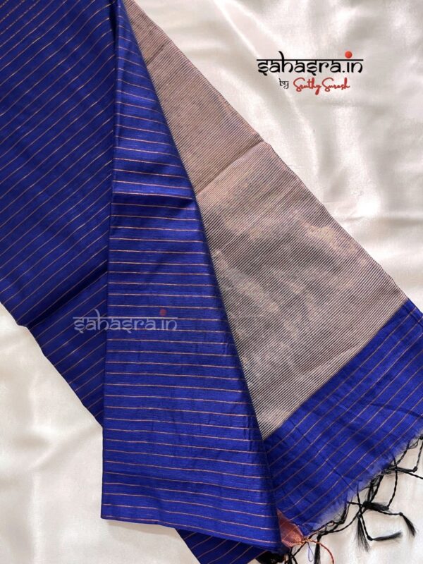 COTTON SILK STRIPED SAREES - SC115 - Image 2
