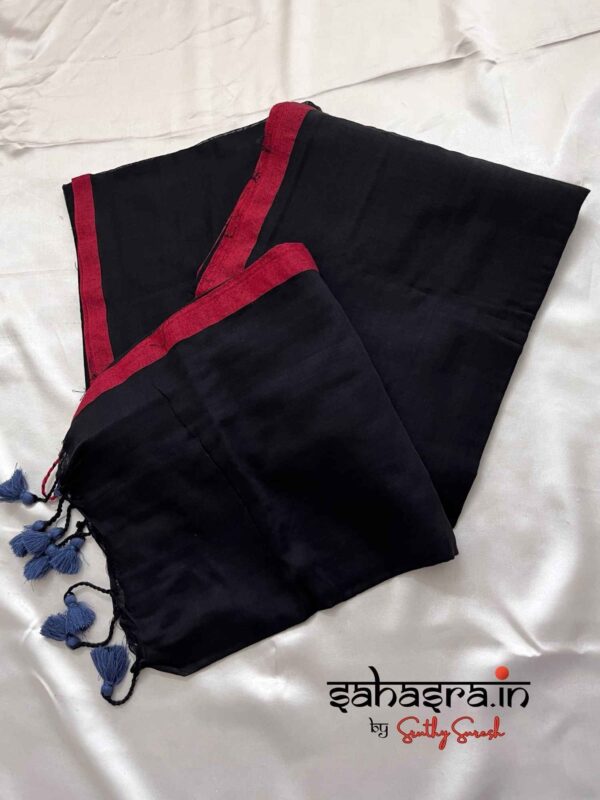 Handloom Soft Cotton Saree - SH310 - Image 5