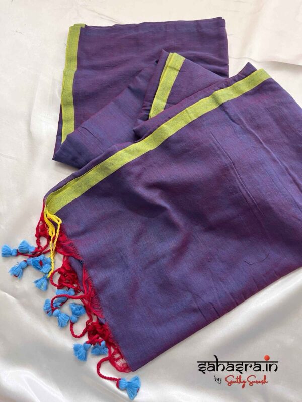 Handloom Soft Cotton Saree - SH310 - Image 9