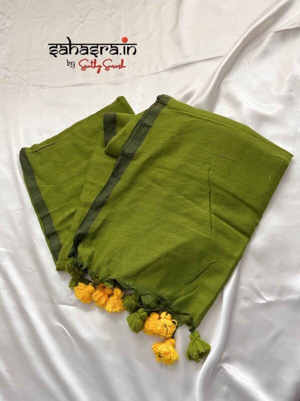 Handloom Soft Cotton Saree - SH310 - Image 8