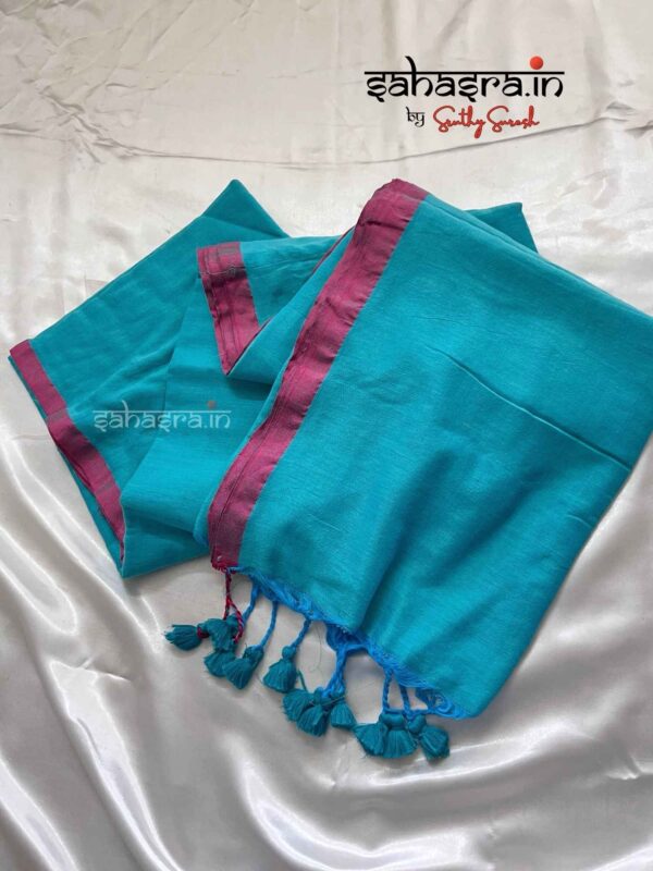 Handloom Soft Cotton Saree - SH310 - Image 2