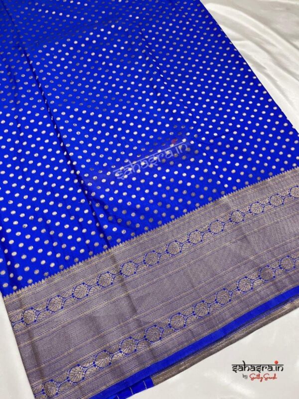 Banarasi Semi Khaddi Georgette Saree (Royal Blue)-SB125