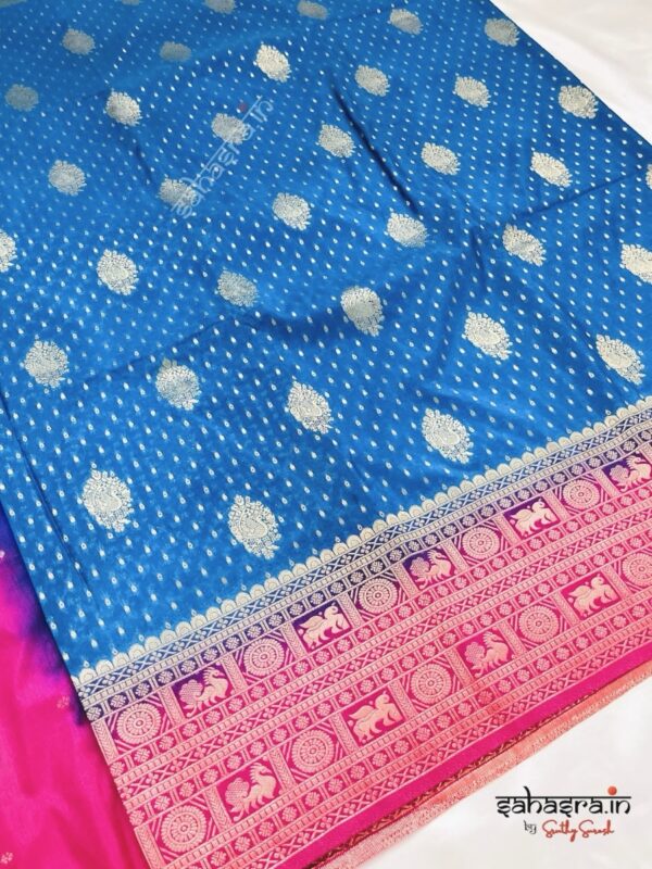 Banarasi Semi Khaddi Georgette Saree-SB121 - Image 2