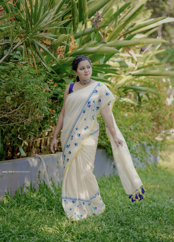 Mul Mul Cotton Saree -ML002 - Image 6