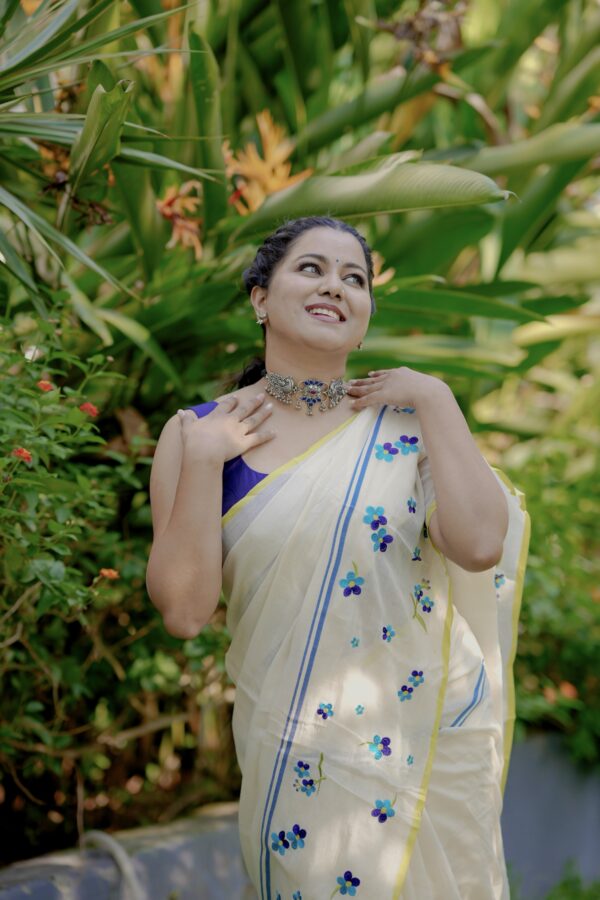 Mul Mul Cotton Saree -ML002 - Image 5