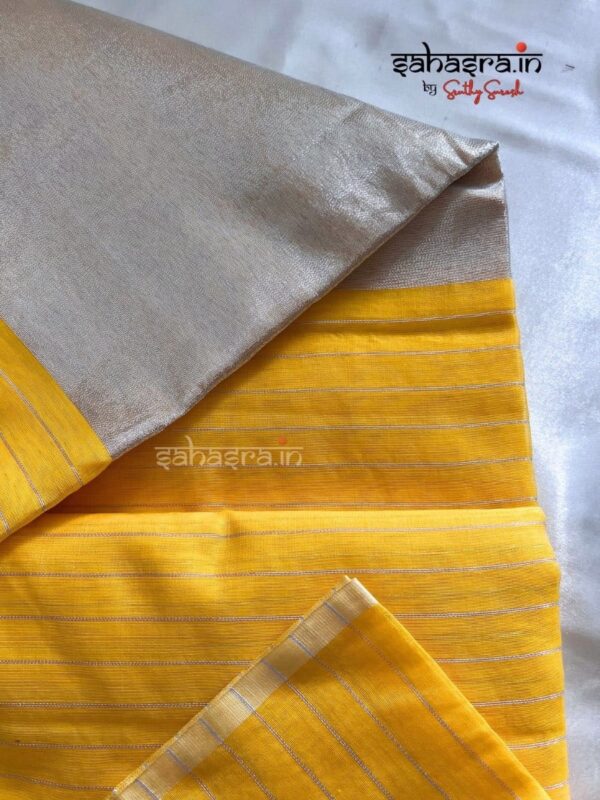 COTTON SILK SAREE (SILVER)-SC112 - Image 2