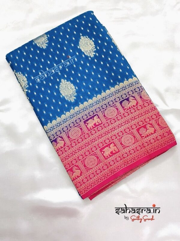 Banarasi Semi Khaddi Georgette Saree-SB121 - Image 5