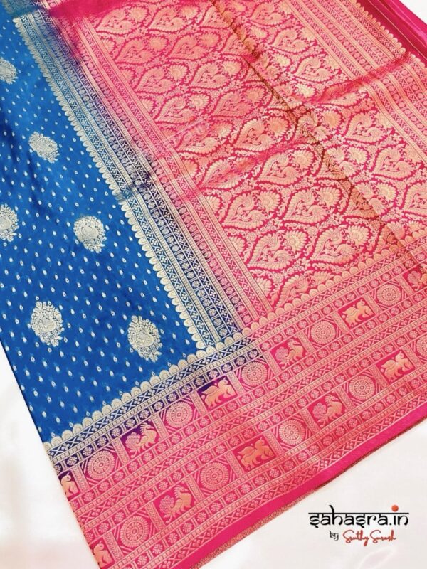 Banarasi Semi Khaddi Georgette Saree-SB121 - Image 3