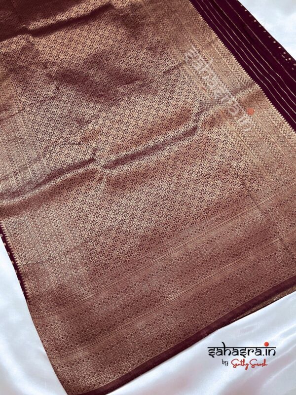 Banarasi Georgette Saree-SB118 (brown) - Image 3