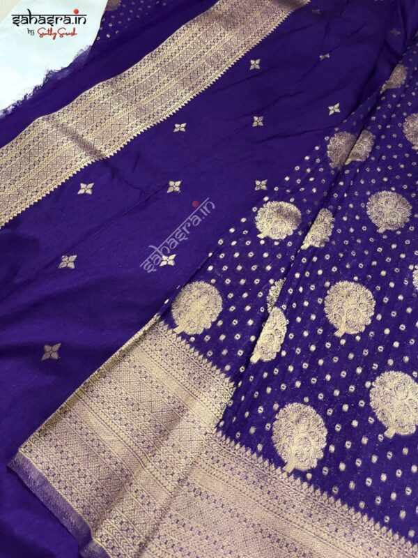 Banarasi Georgette Saree-SB118A (Dark Purple)