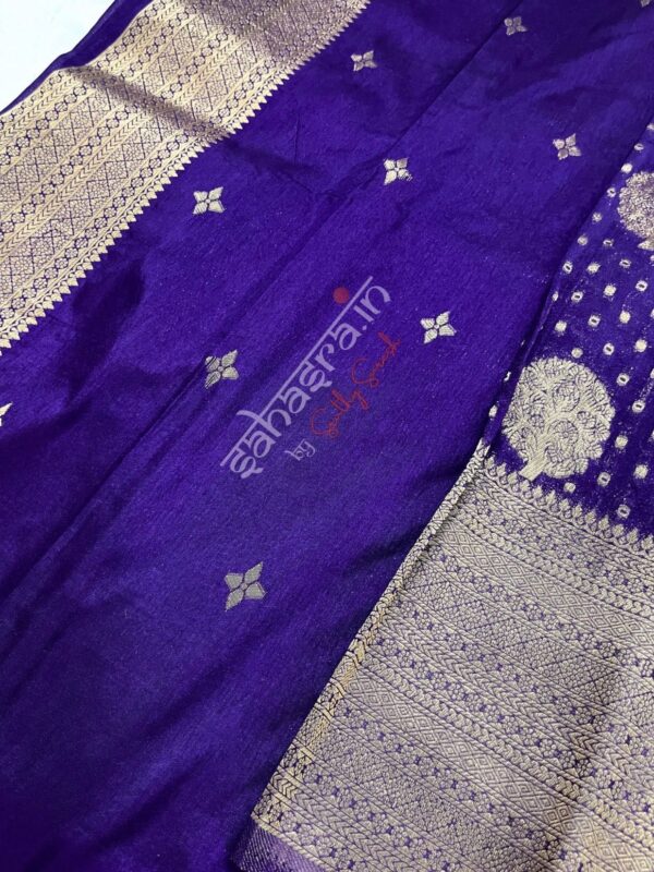 Banarasi Georgette Saree-SB118A (Dark Purple) - Image 4