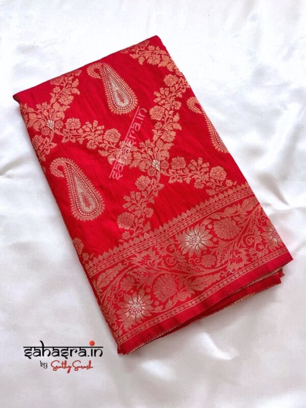Banarasi Saree - SB120 (RED) - Image 5