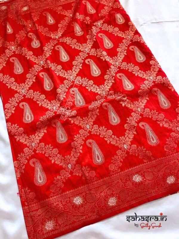Banarasi Saree - SB120 (RED) - Image 2