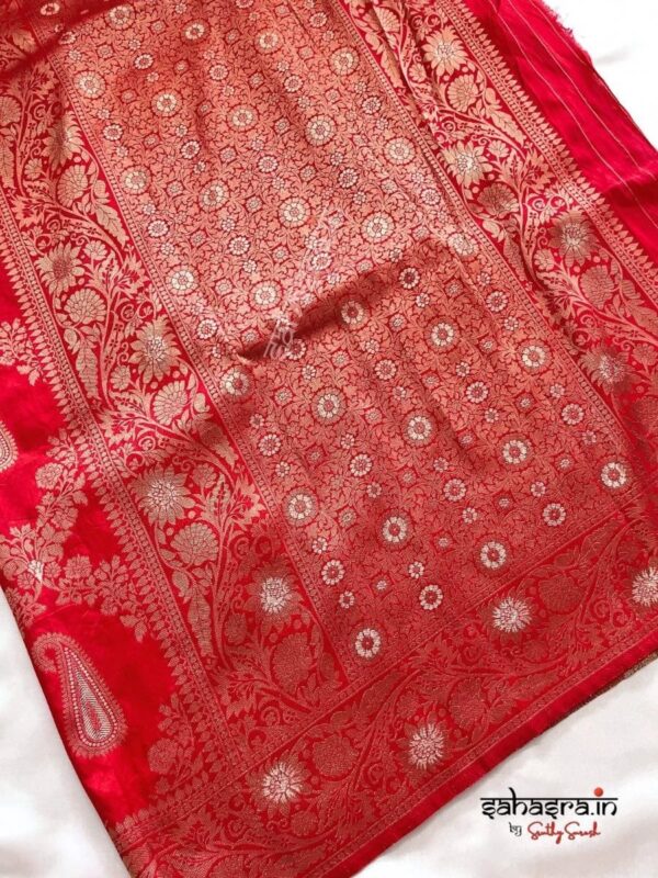 Banarasi Saree - SB120 (RED) - Image 4