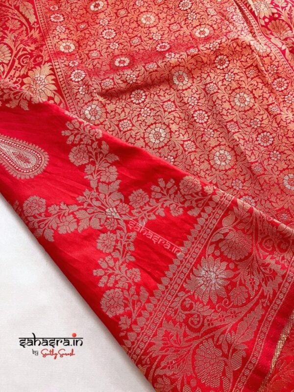 Banarasi Saree - SB120 (RED) - Image 3