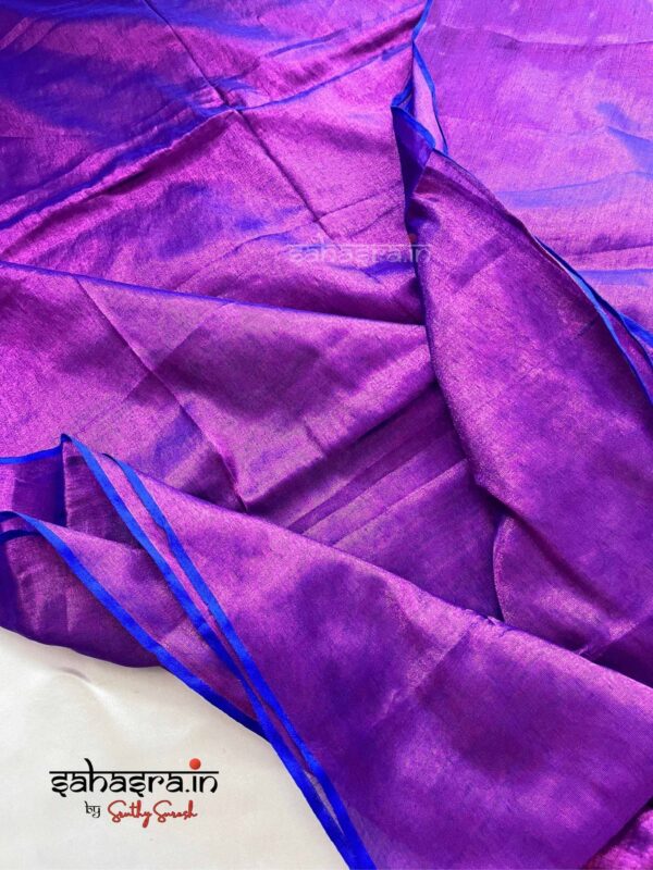 Raga Metallic Handloom Tissue Saree -ST22 - Image 2
