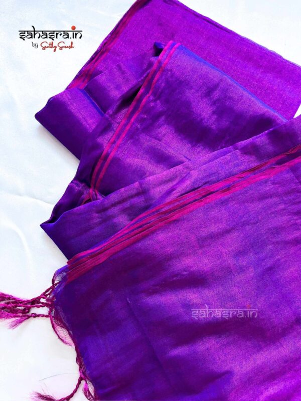 Raga Metallic Handloom Tissue Saree -ST22 - Image 3