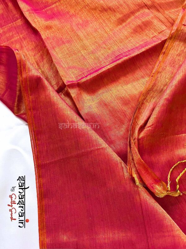 Raga Metallic Handloom Tissue Saree -ST20 - Image 3