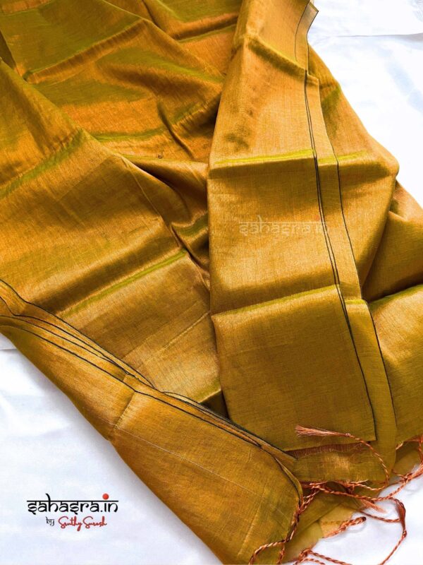 Raga Metallic Handloom Tissue Saree -ST78 - Image 2