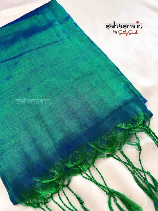 Raga Metallic Handloom Tissue Saree -ST1 - Image 3