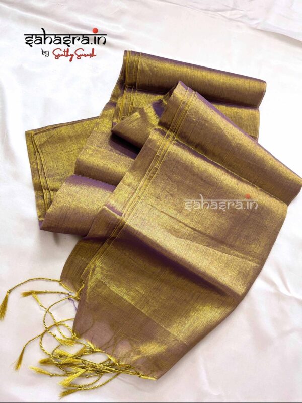 Raga Metallic Handloom Tissue Saree -ST21 - Image 2