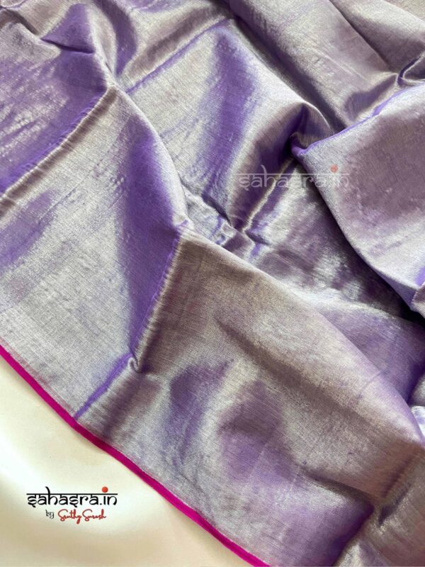 Raga Metallic Handloom Tissue Saree -ST5 - Image 3