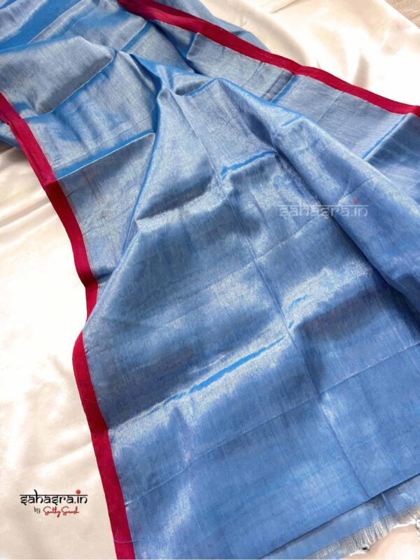 Raga Metallic Handloom Tissue Saree -ST7 - Image 2