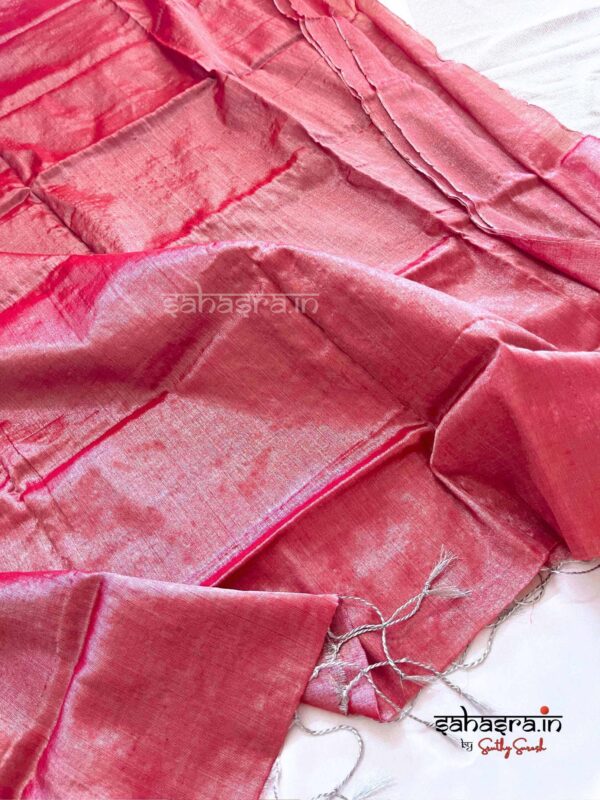 Raga Metallic Handloom Tissue Saree -ST41 - Image 3