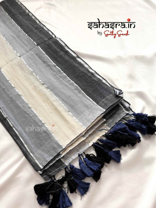 Mul Mul Cotton Saree (multi colour)-ML03 - Image 2
