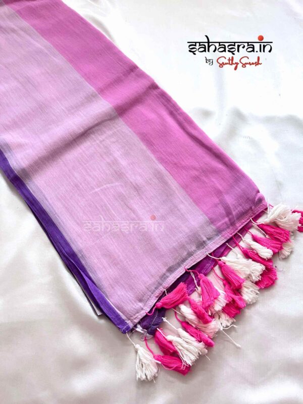 Mul Mul Cotton Saree (Multi Colour) -ML012 - Image 4