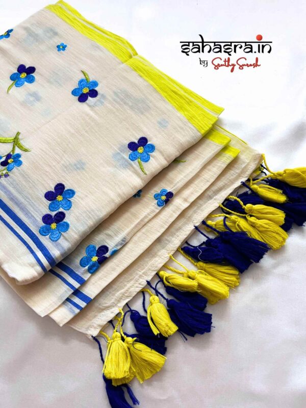 Mul Mul Cotton Saree -ML002 - Image 7