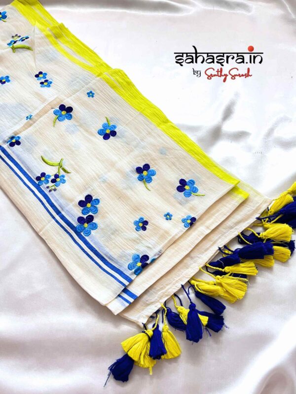 Mul Mul Cotton Saree -ML002 - Image 9
