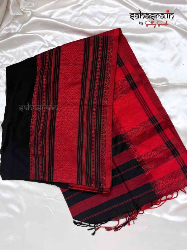 Begampuri Handloom Bengal Cotton Saree -SH10 - Image 3