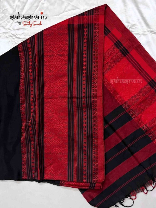 Begampuri Handloom Bengal Cotton Saree -SH10 - Image 4