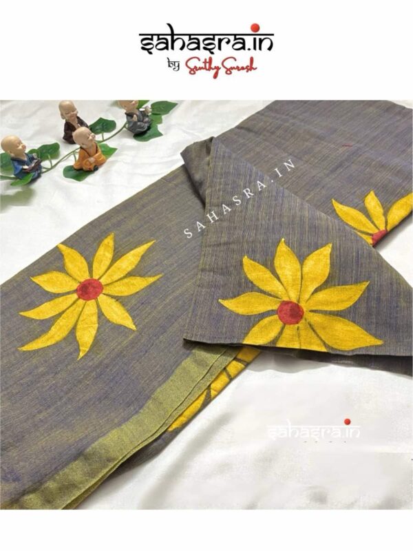 Handloom Hand-painted Saree  -SH350