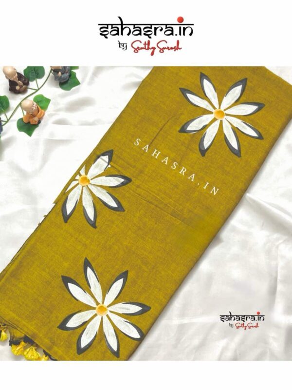 Handloom Hand-painted Saree  -SH316