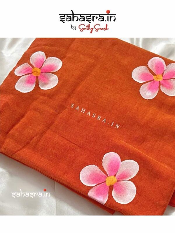 Handloom Hand-painted Saree -SH311 - Image 4
