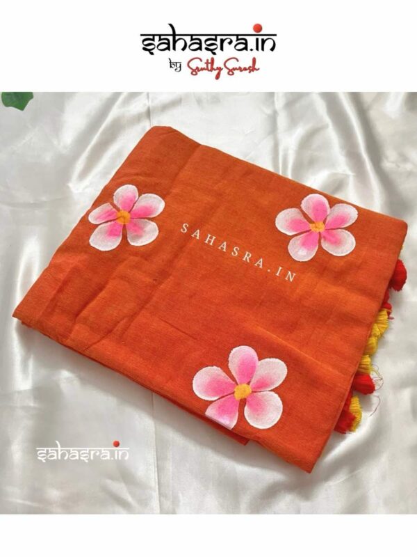 Handloom Hand-painted Saree -SH311 - Image 2