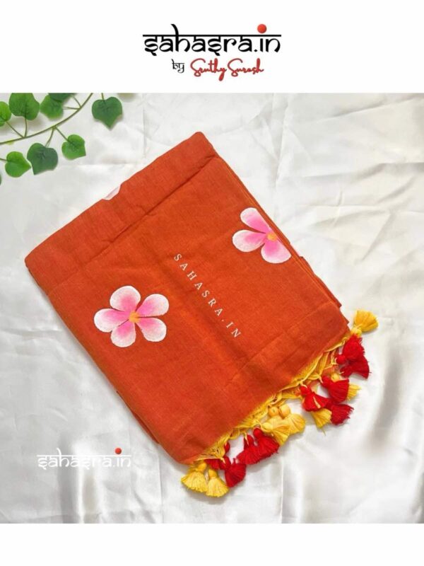Handloom Hand-painted Saree -SH311 - Image 5