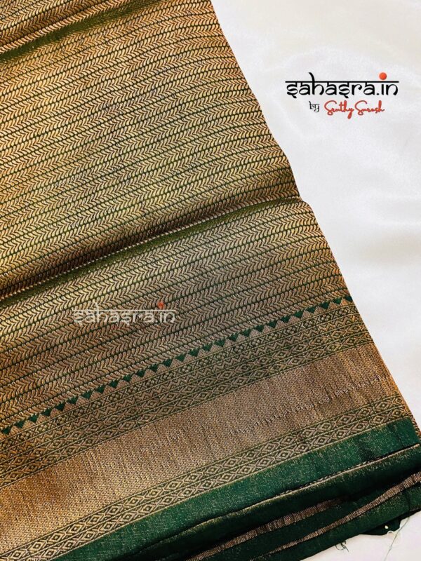 Dark Green Semi Soft Silk Saree (Kubera)-SMG12 - Image 3