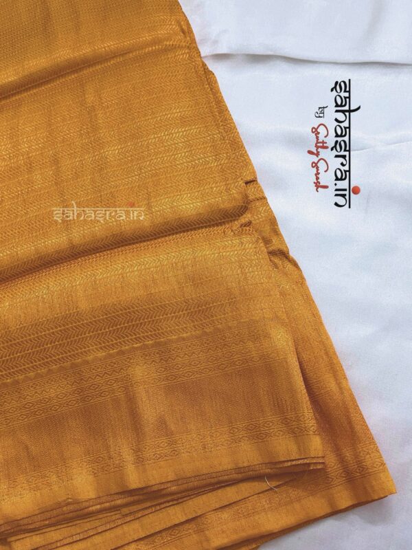 Yellow Semi Soft Silk Saree (Kubera)-SY124 - Image 3