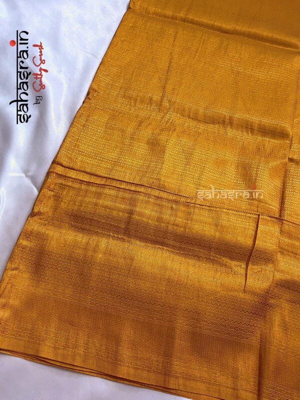 Yellow Semi Soft Silk Saree (Kubera)-SY124 - Image 4