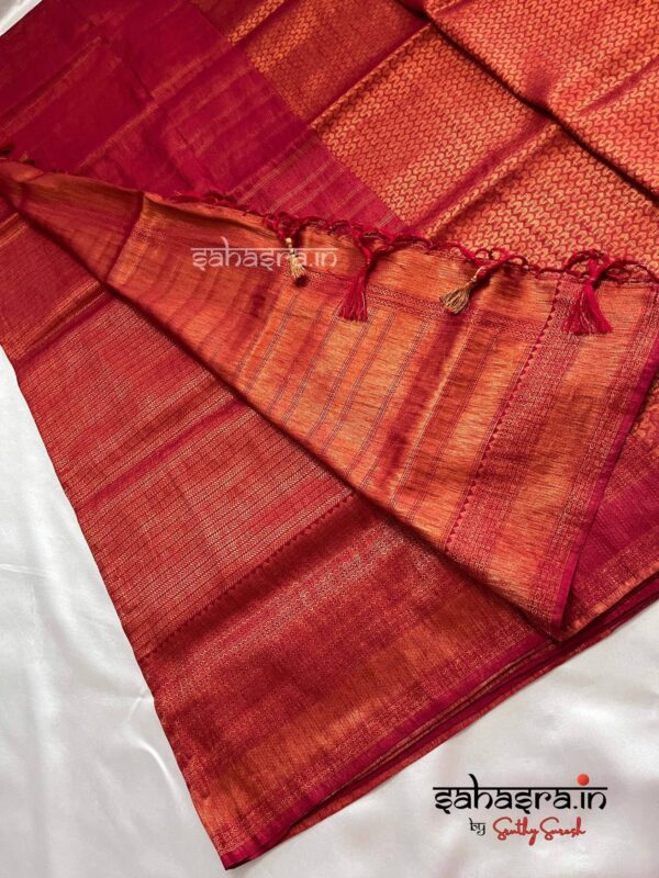 Maroon Semi Soft Silk Saree (Kubera)-SM123