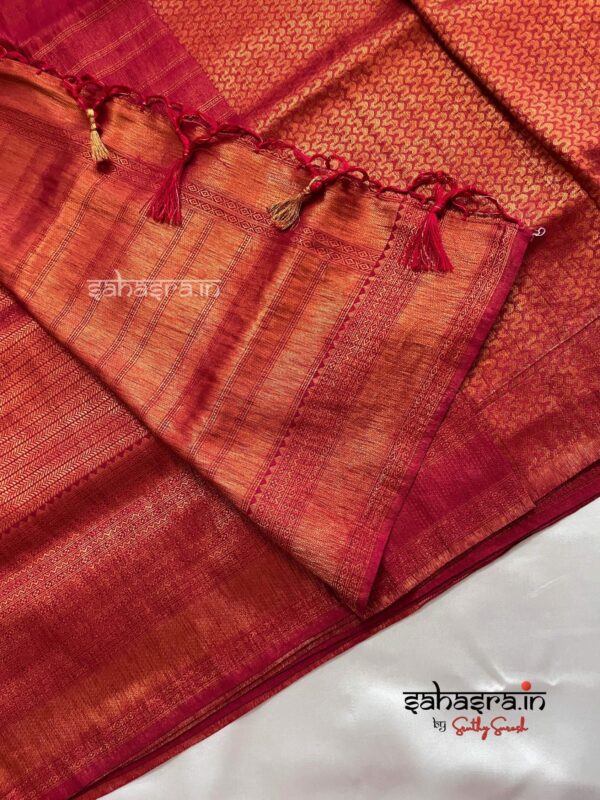 Maroon Semi Soft Silk Saree (Kubera)-SM123 - Image 2