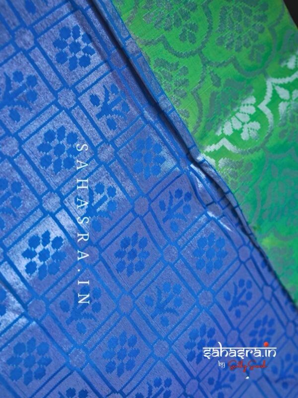 Green Silver brocade Saree -BS13