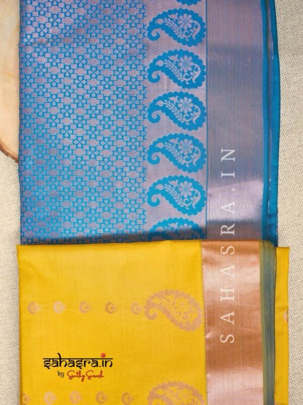 Yellow Soft Silk Saree (Premium) -KS125 - Image 2