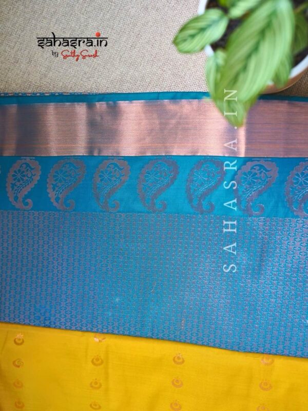 Yellow Soft Silk Saree (Premium) -KS125 - Image 4