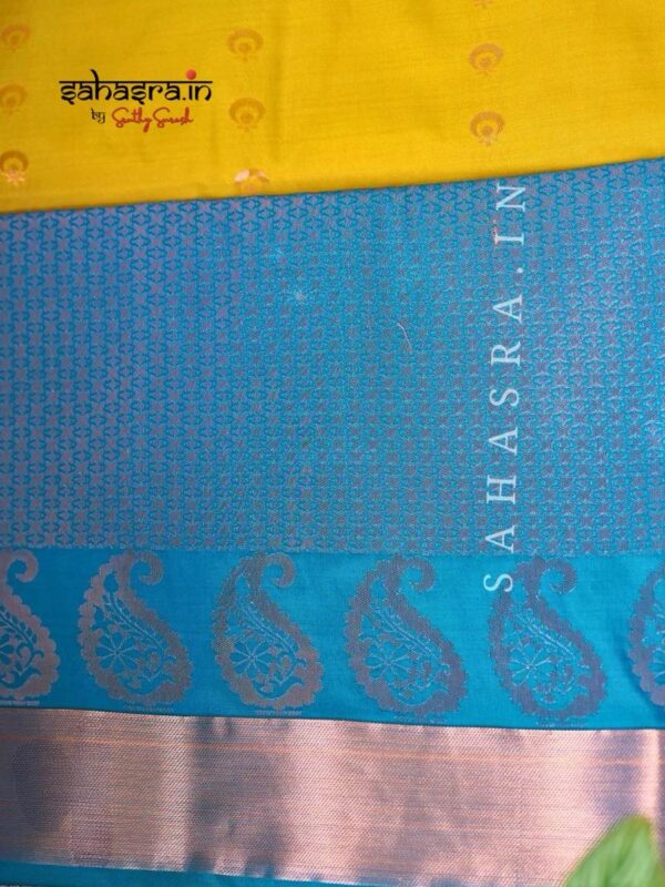 Yellow Soft Silk Saree (Premium) -KS125 - Image 3