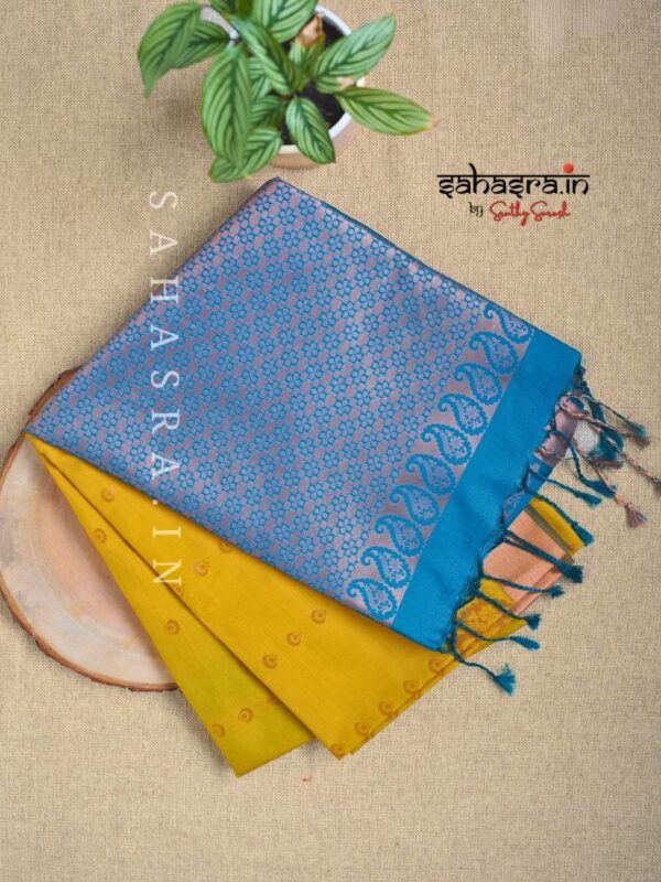 Yellow Soft Silk Saree (Premium) -KS125